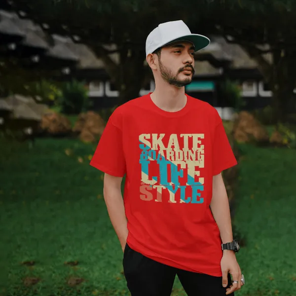 Red_Stylish_Cotton_T-Shirt_For_Men_&_Women
