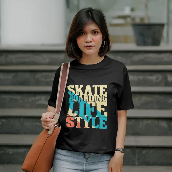 Black_Stylish_Cotton_T-Shirt_For_Men_&_Women