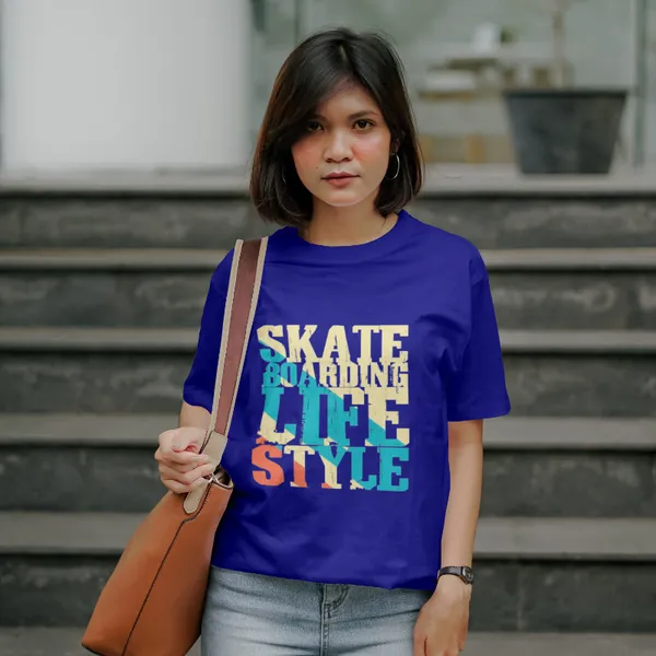 Navy_Stylish_Cotton_T-Shirt_For_Men_&_Women