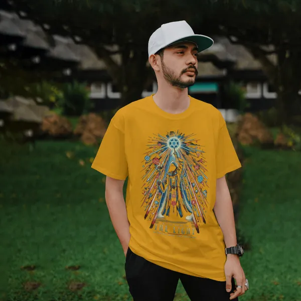 Orange_Cotton_The_Light_T-Shirts_For_Men_&_Women