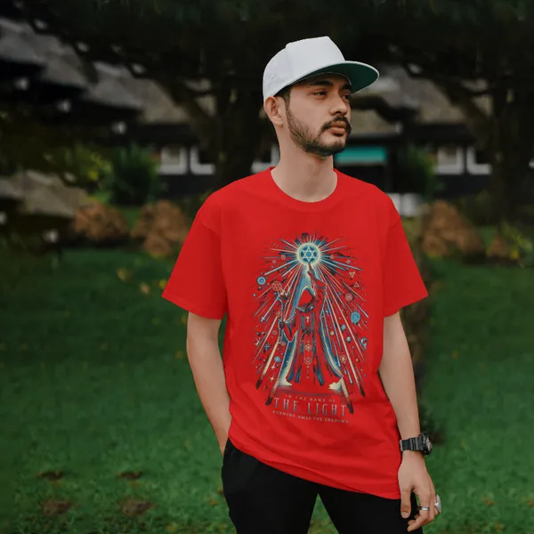Red_Cotton_The_Light_T-Shirts_For_Men_&_Women
