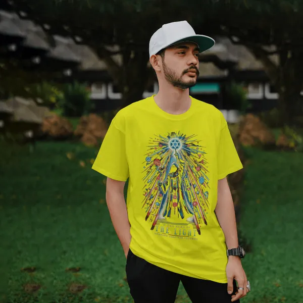 Yellow_Cotton_The_Light_T-Shirts_For_Men_&_Women