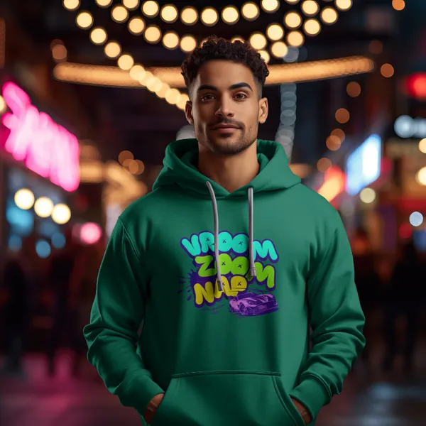 Green_Cotton_Vroom_Zoom_Nap_Hoodies_For_Men_&_Women