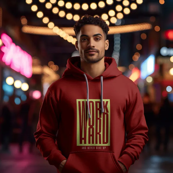 Maroon_Cotton_Work_Hard_Hoodies_For_Men_&_Women