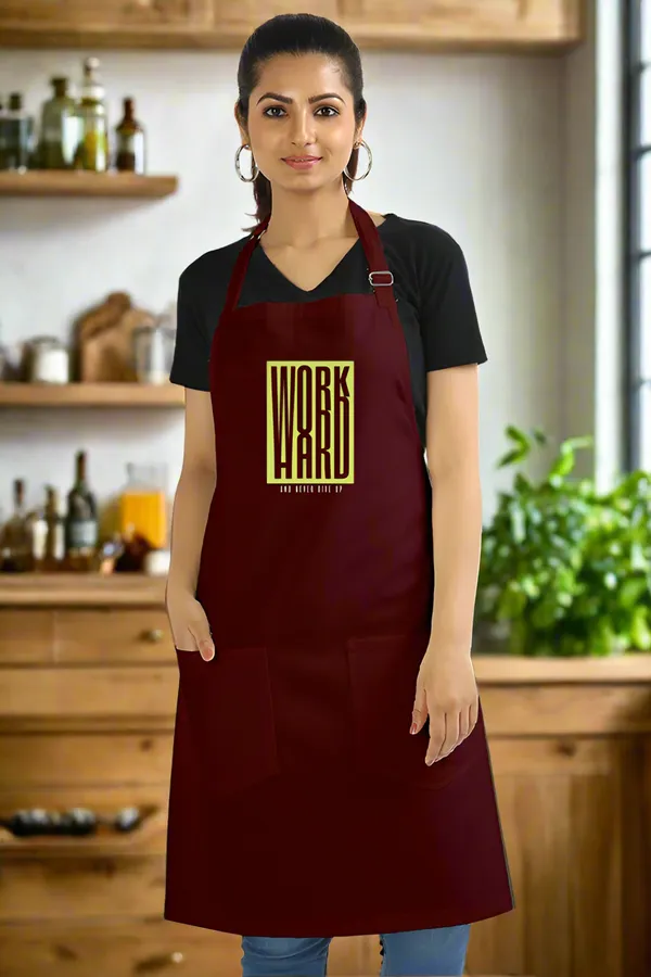 Maroon_Stylish_Cotton_Apron_For_Men_&_Women