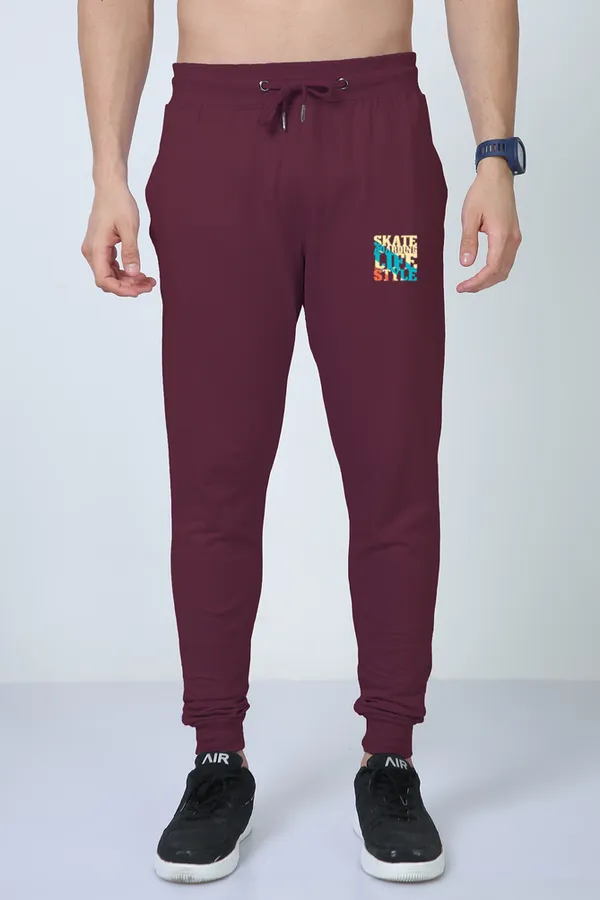 Maroon_Stylish_Cotton_Joggers_For_Men_&_Women