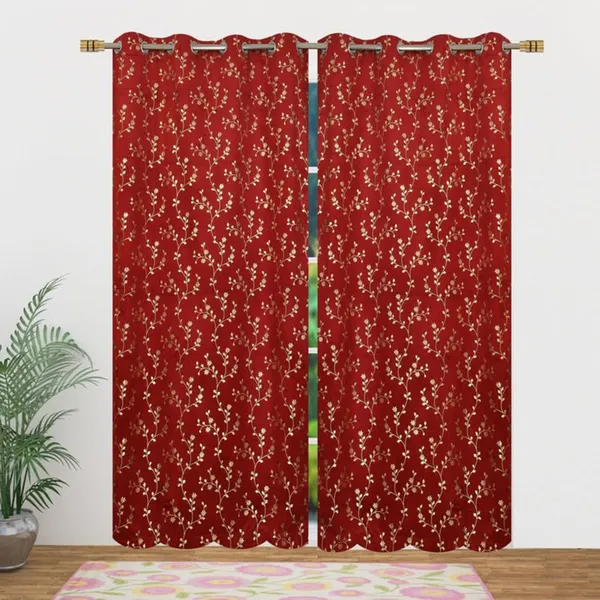 Galaxy_Drape_Foil_Govinda_Printed_Velvet_Fabric_Curtains,_Pack_of_2,_Maroon