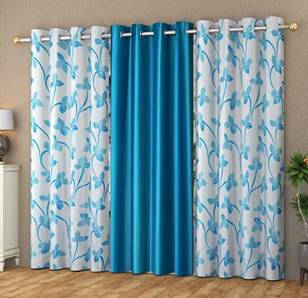 Galaxy_Home_Decor_Printed_Curtains,Pack_of_3,Aqua