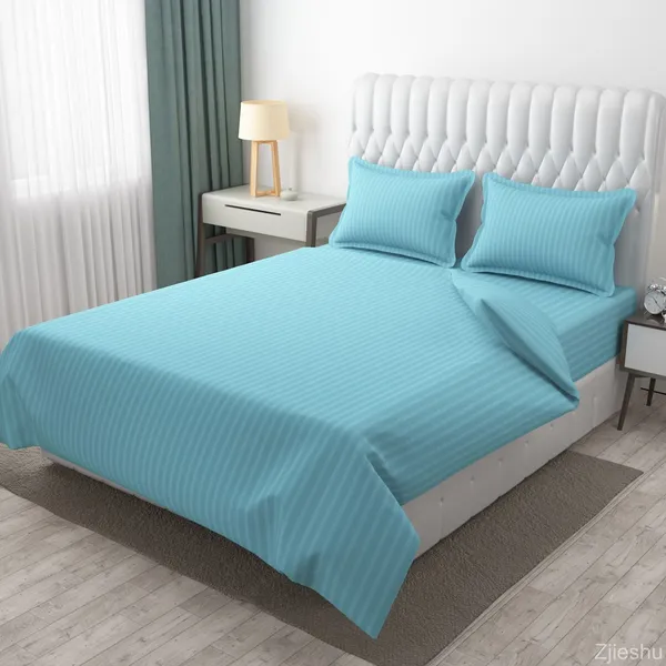 Galaxy_Home_Decor_Premium_Stripe_Glace_Cotton_Double_BedSheet_with_2_Pillow_Covers,_Aqua