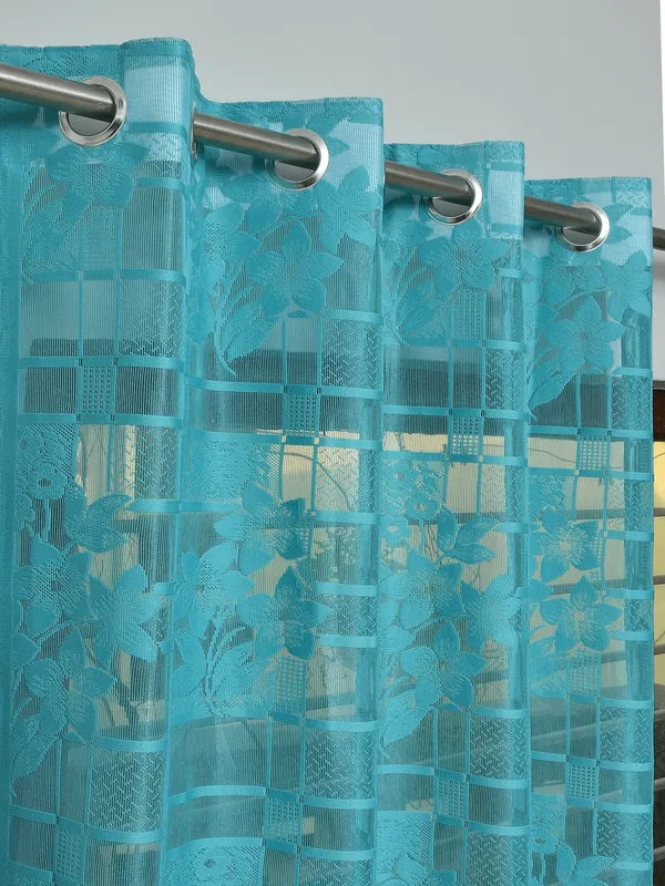 Galaxy_Home_Decor_Transparent_Flower_Net_Design_Sheer_Curtains,_Pack_of_2,_Aqua