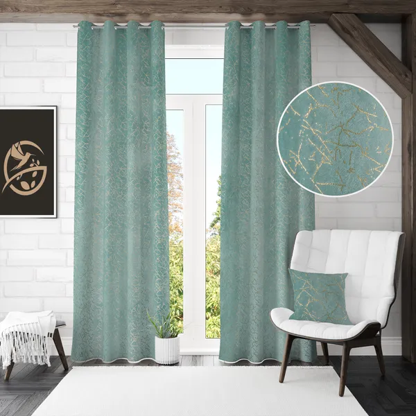 Galaxy_Home_Decor_Printed_Curtains,Pack_of_2,Aqua