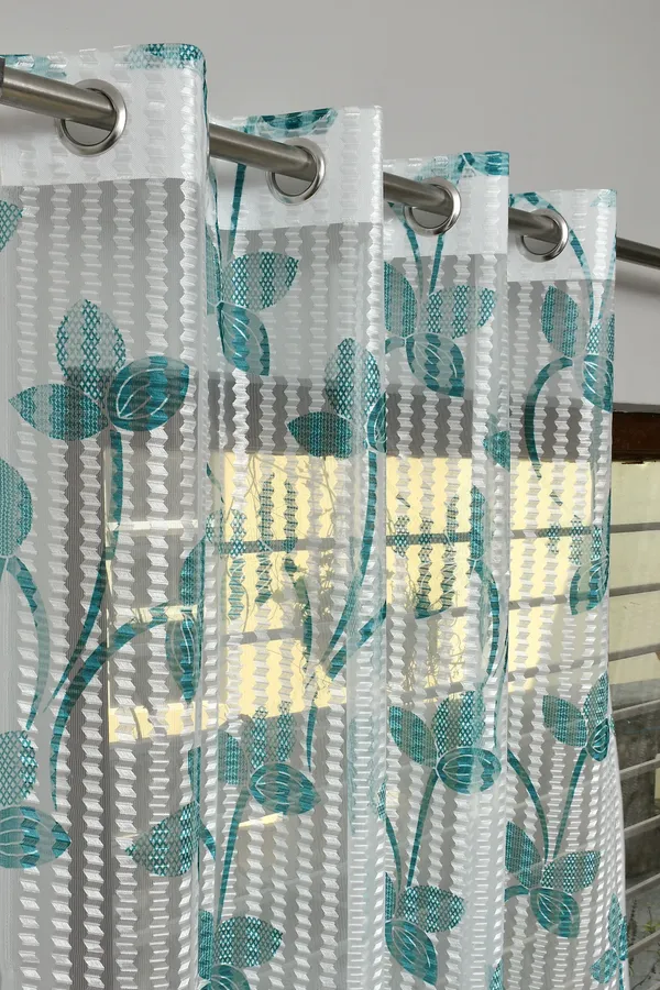 Galaxy_Home_Decor_Transparent_Net_Curtains,Pack_of_2,Aqua