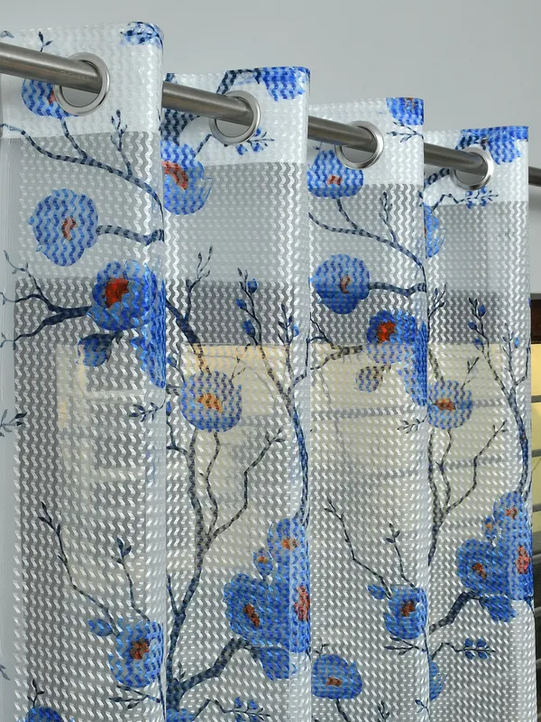 Galaxy_Home_Decor_Transparent_Net_Curtains,Pack_of_3,Blue