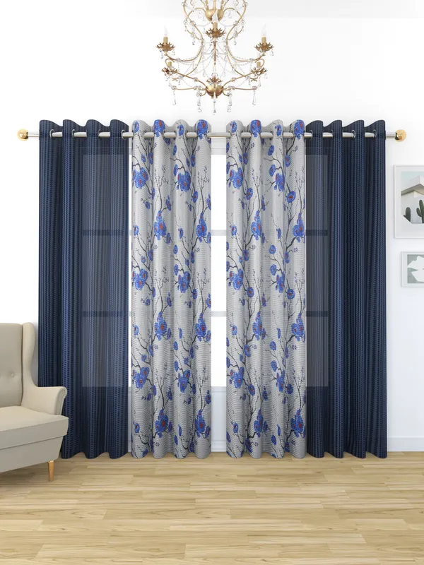 Galaxy_Home_Decor_Transparent_Net_Curtains,Pack_of_4,Blue