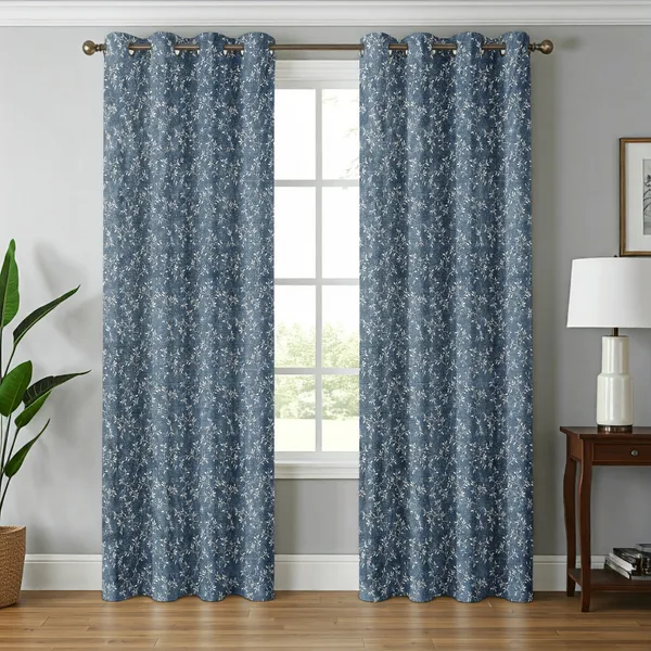 Galaxy_Home_Decor_Floral_Printed_Curtains,Pack_of_2,Blue