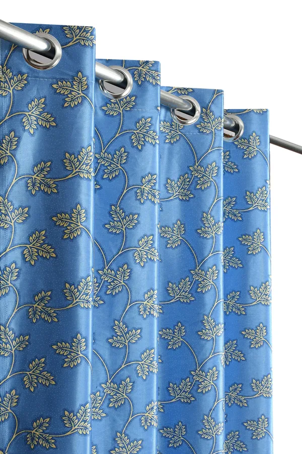 Galaxy_Home_Decor_Floral_Printed_Curtains,Pack_of_2,Blue
