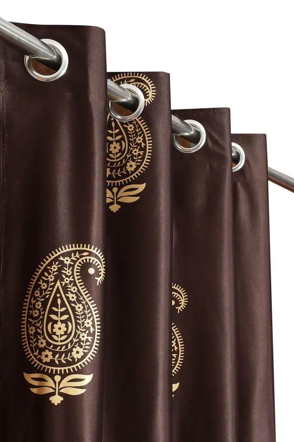 Galaxy_Home_Decor_BigLeaf_Printed_Curtains,_Pack_of_2,Brown