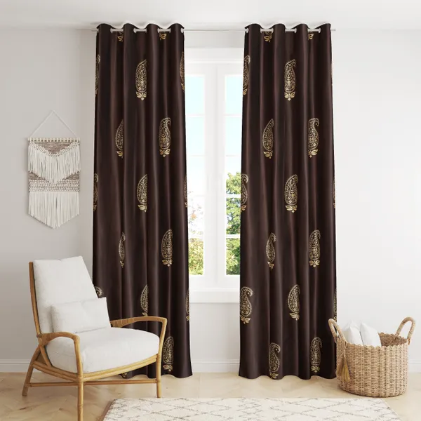 Galaxy_Home_Decor_BigLeaf_Printed_Curtains,_Pack_of_2,Brown