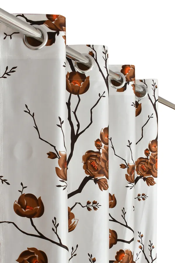 Galaxy_Home_Decor_Printed_Curtains,Pack_of_4,Brown
