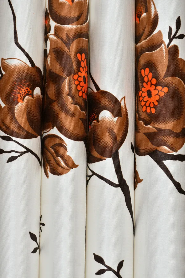Galaxy_Home_Decor_Printed_Curtains,Pack_of_4,Brown