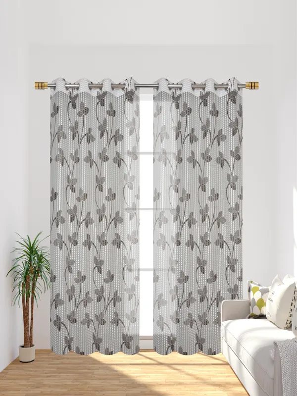 Galaxy_Home_Decor_Transparent_Net_Curtains,Pack_of_2,Brown