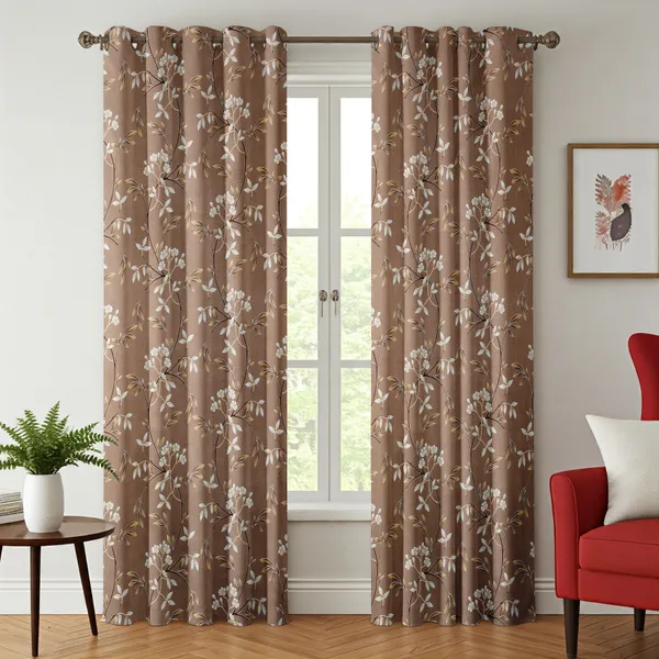 Galaxy_Home_Decor_Floral_Printed_Curtains,Pack_of_2,Brown