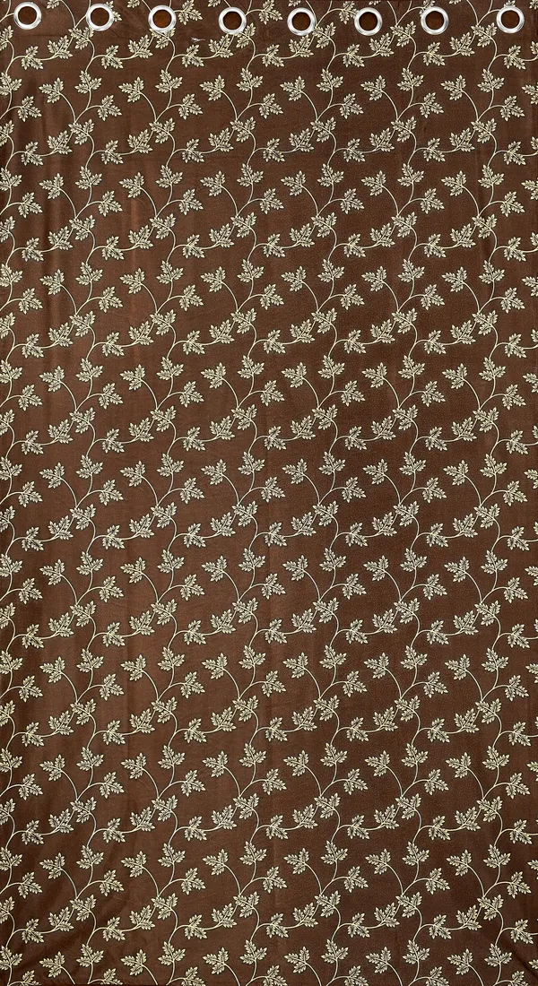 Galaxy_Home_Decor_Floral_Printed_Curtains,Pack_of_2,Brown