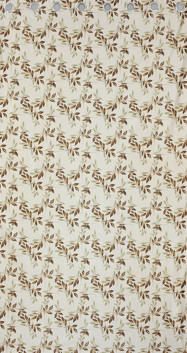 Galaxy_Home_Decor_Floral_Printed_Curtains,Pack_of_2,_Brown