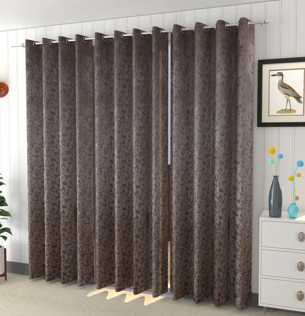 Galaxy_Home_Decor_Velvet_Printed_Curtains,_Pack_of_3,_Brown