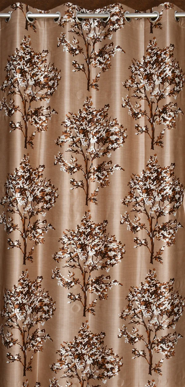 Galaxy_Home_Decor_Floral_Printed_Curtains,Pack_of_3,Coffee