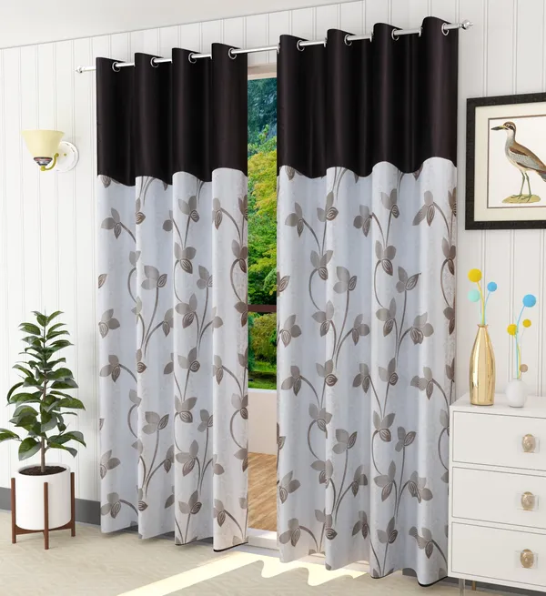 Galaxy_Home_Decor_Printed_Curtains,Pack_of_2,Coffee