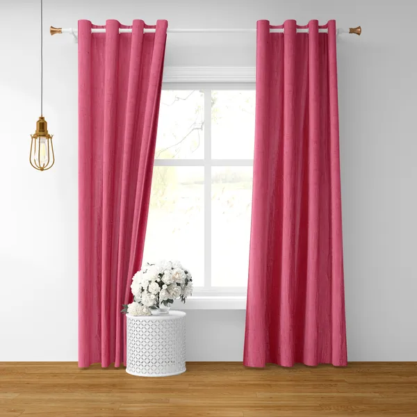 Galaxy_Home_Decor_Solid_Curtains,Pack_of_2,DarkPink
