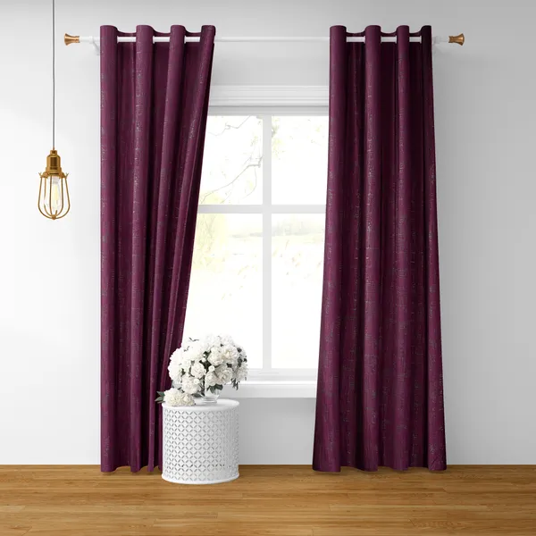 Galaxy_Home_Decor_Solid_Curtains,Pack_of_2,DarkWine