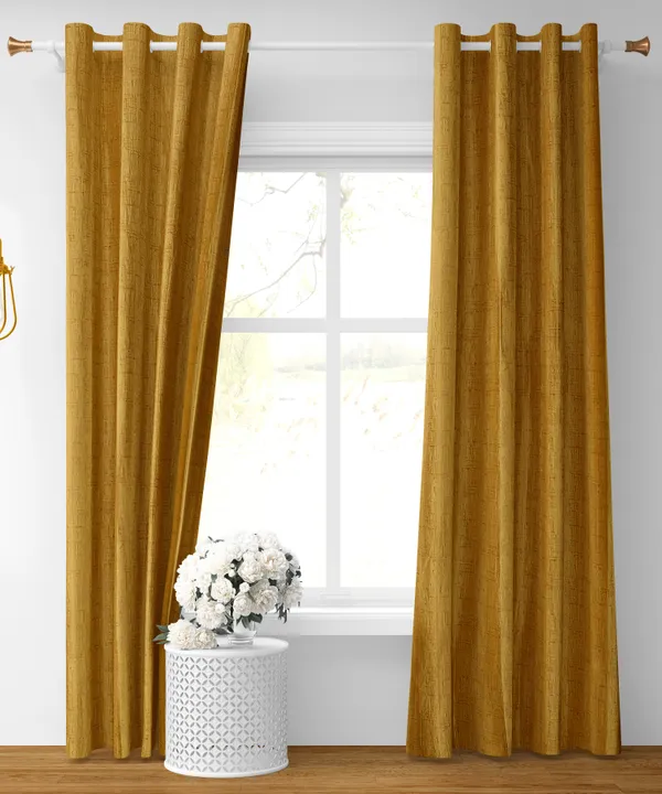 Galaxy_Home_Decor_Solid_Curtains,Pack_of_2,DarkYellow