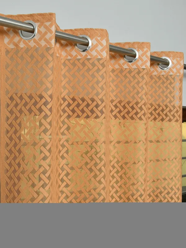 Galaxy_Home_Decor_Transparent_Cross_Net_Design_Sheer_Curtains,Pack_of_2,_Gold