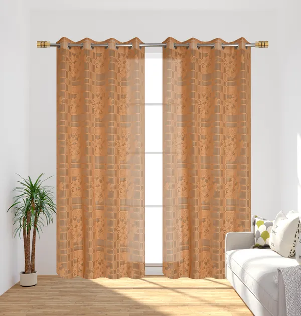 Galaxy_Home_Decor_Transparent_Flower_Net_Design_Sheer_Curtains,_Pack_of_2,_Gold