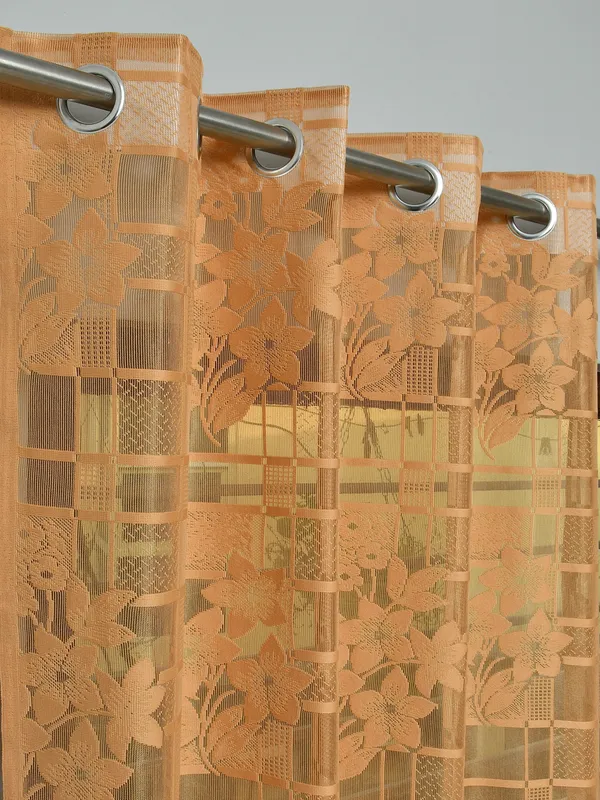 Galaxy_Home_Decor_Transparent_Flower_Net_Design_Sheer_Curtains,_Pack_of_2,_Gold