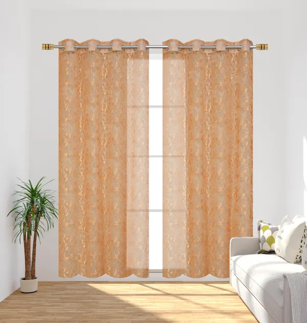 Galaxy_Home_Decor_Transparent_Leaves_Net_Design_Sheer_Curtains,_Pack_of_2,_Gold