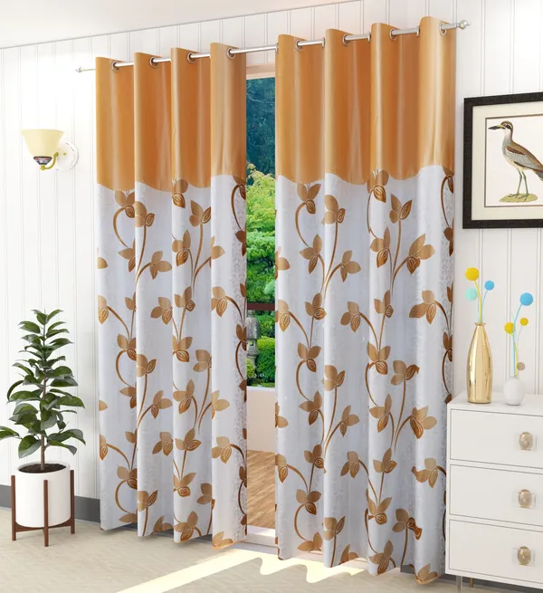 Galaxy_Home_Decor_Printed_Curtains,Pack_of_2,Gold