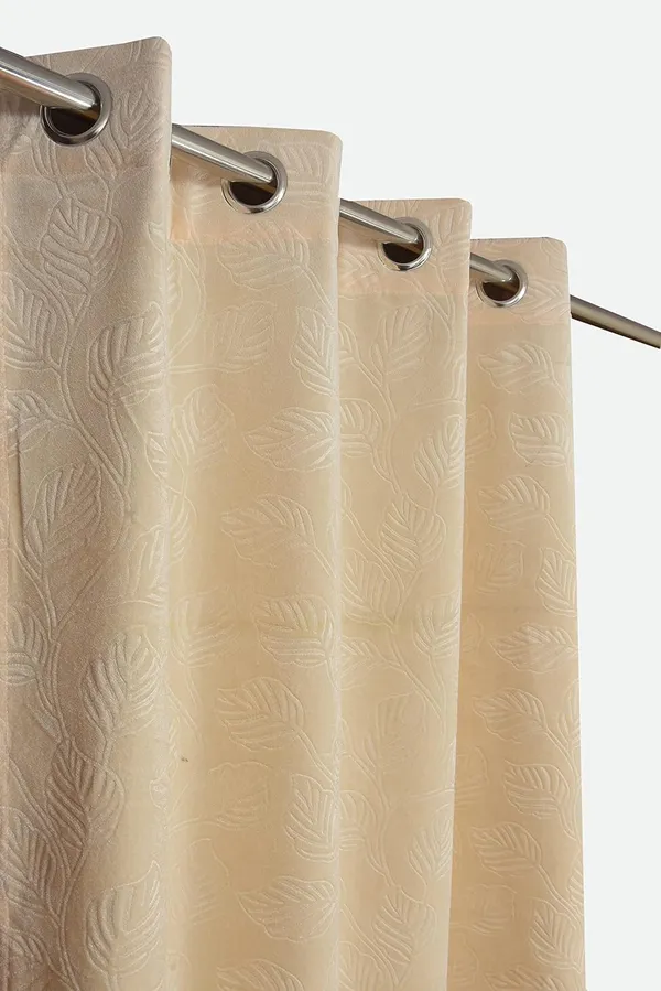 Galaxy_Home_Decor_Velvet_Curtains,_Pack_of_3,Gold&Cream
