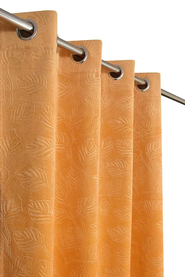 Galaxy_Home_Decor_Velvet_Curtains,_Pack_of_3,Gold&Cream