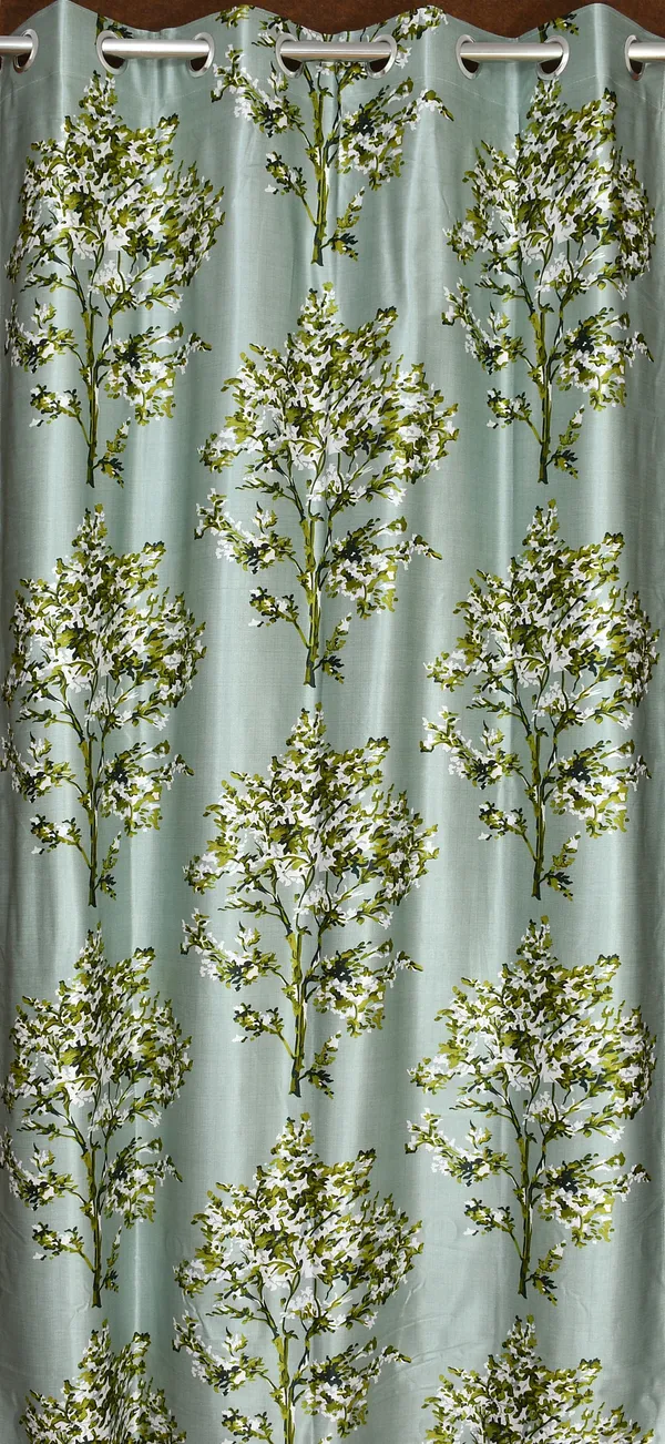 Galaxy_Home_Decor_Floral_Printed_Curtains,Pack_of_3,Green