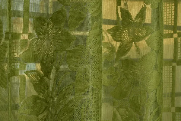 Galaxy_Home_Decor_Transparent_Flower_Net_Design_Sheer_Curtains,_Pack_of_2,_Green