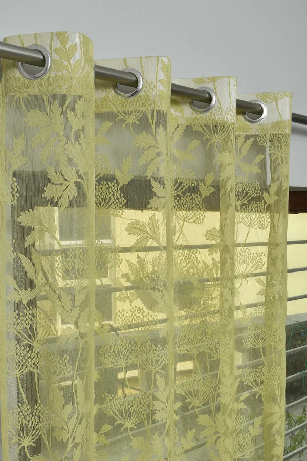 Galaxy_Home_Decor_Transparent_Flower_Net_Design_Sheer_Curtains,_Pack_of_2,Green