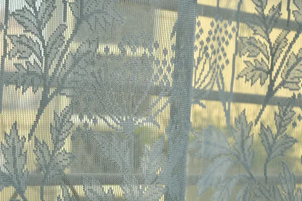 Galaxy_Home_Decor_Transparent_Flower_Net_Design_Sheer_Curtains,_Pack_of_2,Grey