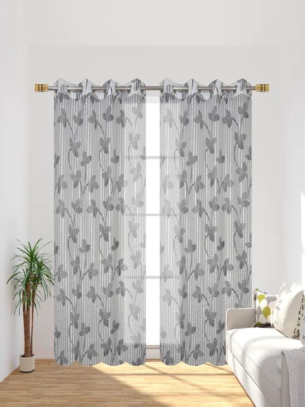 Galaxy_Home_Decor_Transparent_Net_Curtains,Pack_of_2,Grey