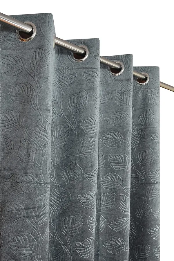 Galaxy_Home_Decor_Velvet_Curtains,_Pack_of_3,Grey&Cream