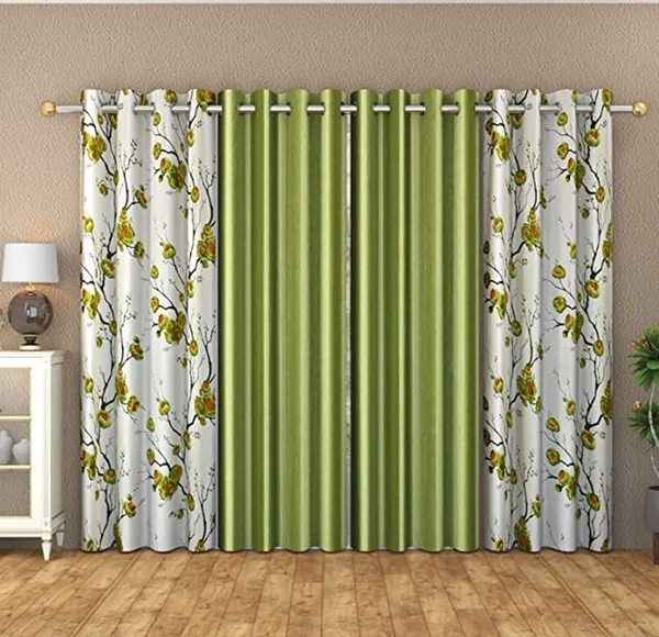 Galaxy_Home_Decor_Printed_Curtains,Pack_of_4,LightGreen