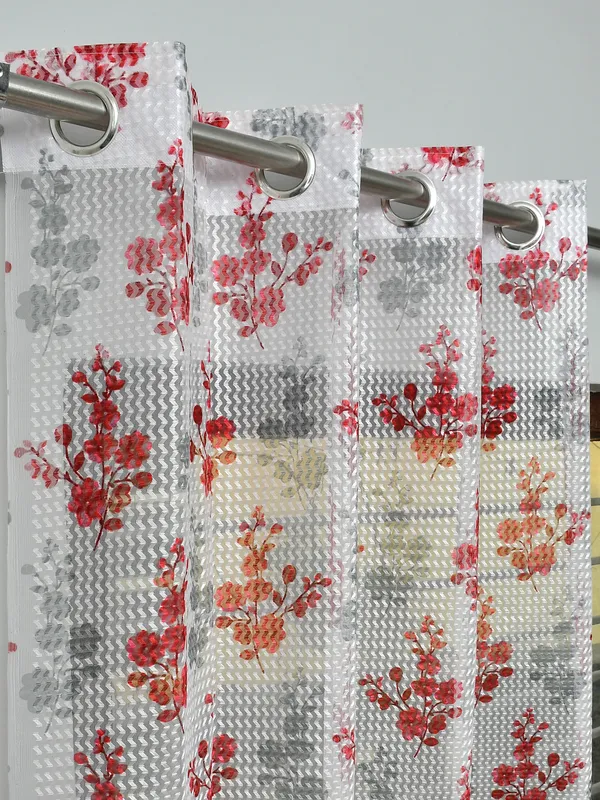 Galaxy_Home_Decor_Transparent_Net_Curtains,Pack_of_4,Maroon