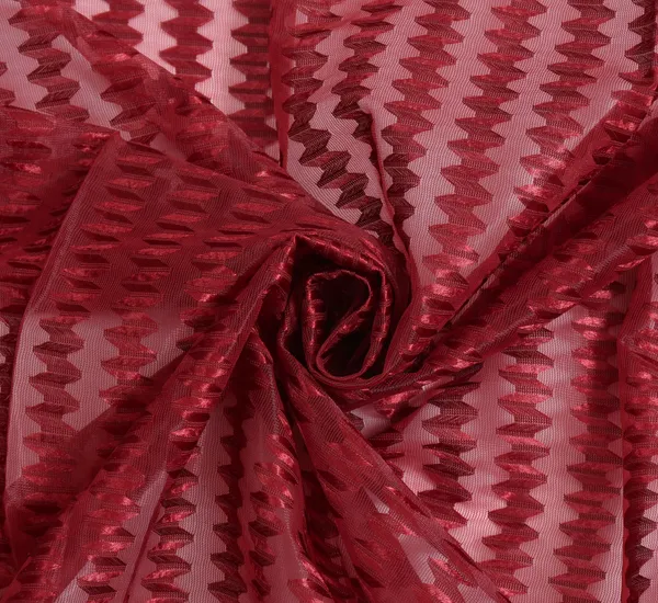 Galaxy_Home_Decor_Transparent_Net_Curtains,Pack_of_3,Maroon